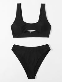 Cut-out High Waisted Bikini Swimsuit