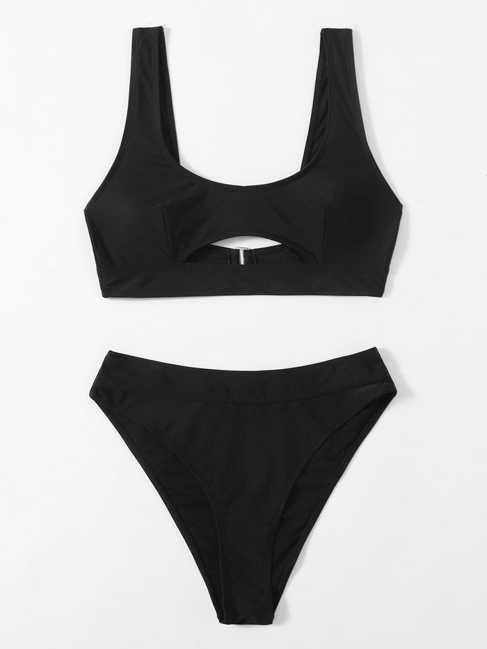 Cut-out High Waisted Bikini Swimsuit