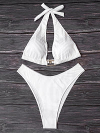 Ribbed Halter Bikini