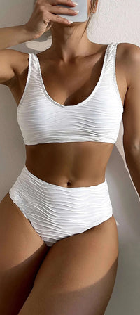 Solid Textured Bikini